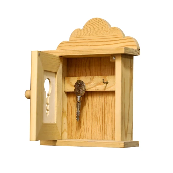 Home Decor Massivholz-Schlüsselaufbewahrungsbox mit antikem Scharnier aus Holz